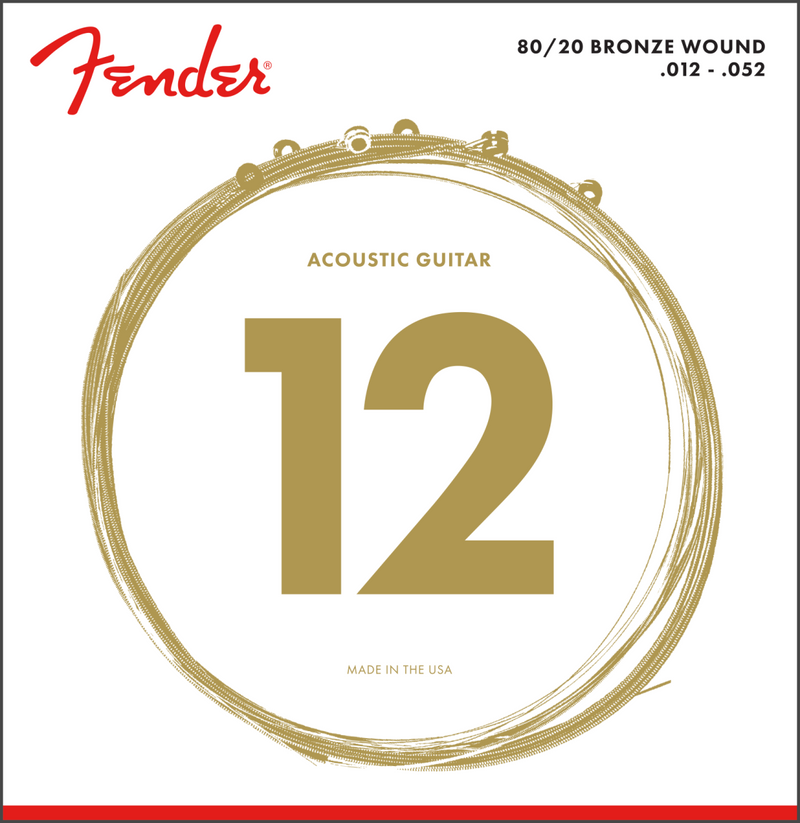 Fender 80/20 Bronze wound Acoustic Strings 12-52