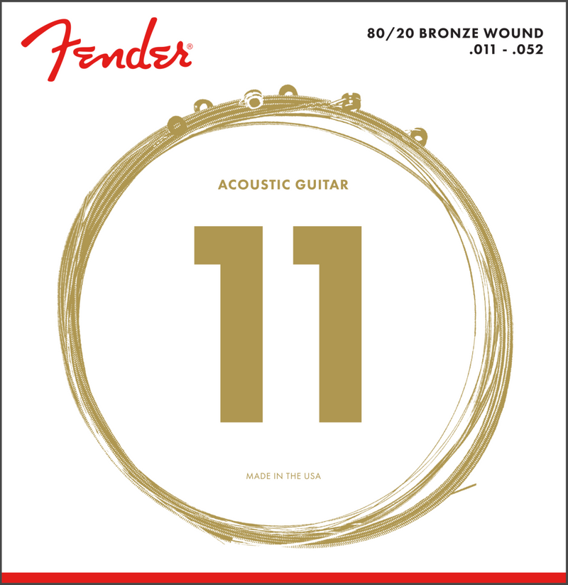 Fender 80/20 Bronze wound Acoustic Strings 11-52