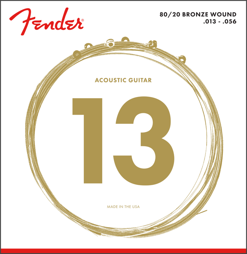 Fender 80/20 Bronze wound Acoustic Strings 13-56