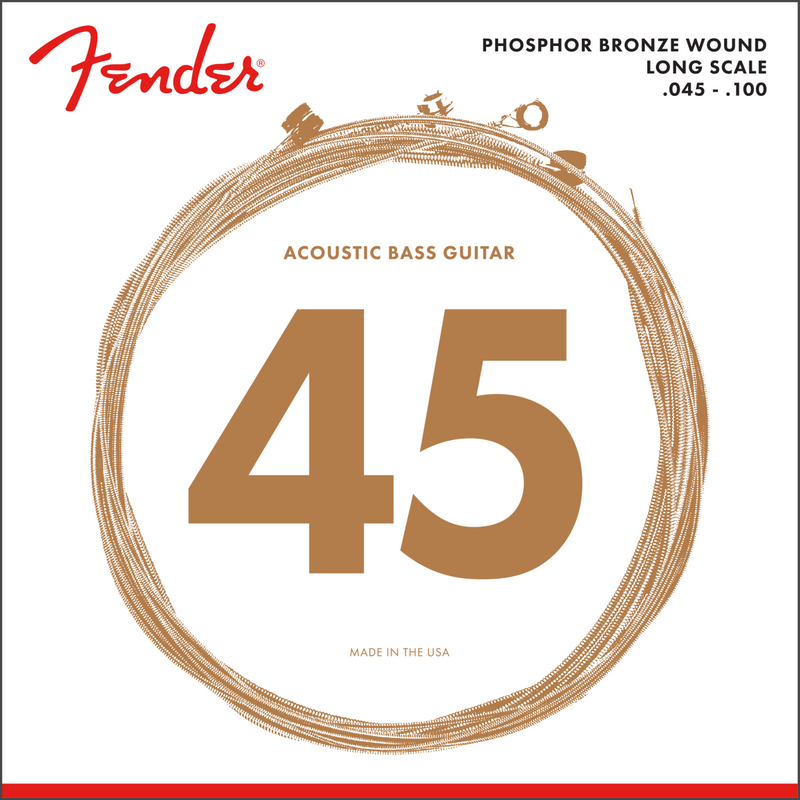 Fender Phosphor Bronze Wound Acoustic Bass Strings 45-100